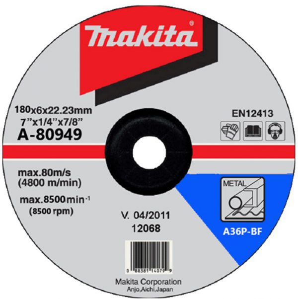 Đá mài Makita A-80949 180x6x22mm Đá mài Makita A-80949 180x6x22mm