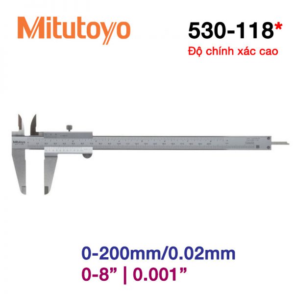 thước cặp cơ khí Mitutoyo 530-118 200mm