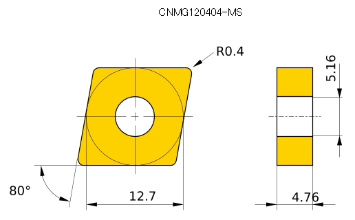 Dao tiện CNMG120404-MS-US735 2 Dao tiện CNMG120404-MS-US735