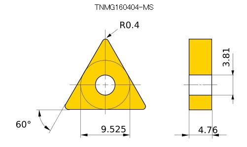 Dao tiện TNMG160404-MS-VP15TF 2 Dao tiện TNMG160404-MS-VP15TF