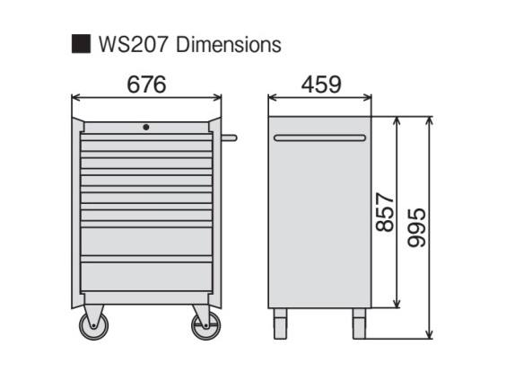 Tủ đồ nghề 7 ngăn TONE WS207R