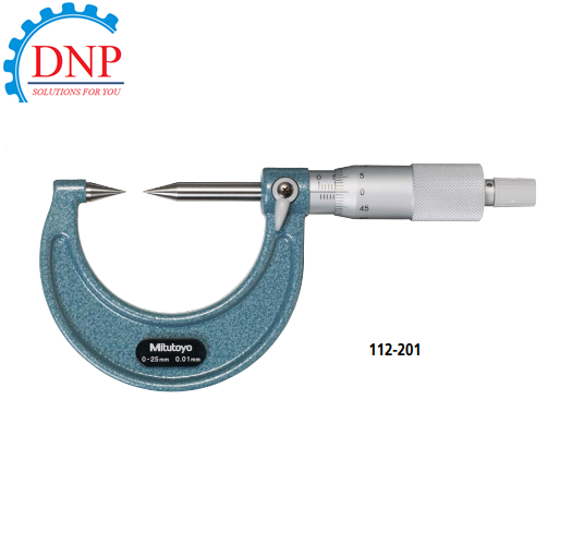 thietbicn.112-201 112-201 Panme đầu nhọn cơ khí 0-25mm/0.01mm (loại 30°)