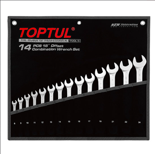 thietbicn.GPAB1204 Bộ cờ lê vòng miệng mờ 12 món Toptul GPAB1204