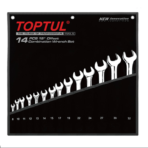 thietbicn.GPAB1403 Bộ cờ lê vòng miệng bóng 14 món Toptul GPAB1403