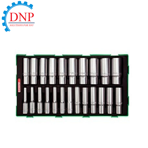 thietbicn.GTB23050 Bộ tuýp trắng lục giác dài 23 món Toptul GTB23050