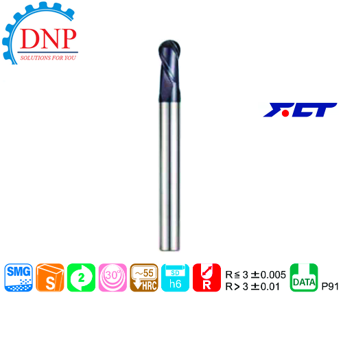 Dao phay ngón FCT GHSB-2 R3.5 R3.5 x 14 x 7 x 6.85 x 8 x 90 FCT - THIẾT ...