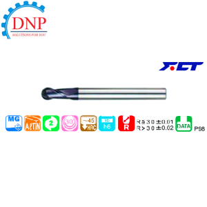 Dao phay ngón FCT GMB-2 R0.25 R0.25 x 1 x 0.5 x 4 x 50 FCT
