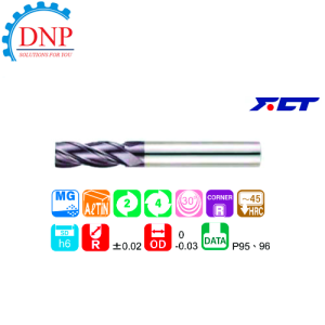 Dao phay ngón FCT GMSR-4 D10 x R0.3 D10 x R0.3 x 25 x 10 x 100 FCT