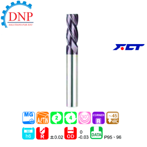 Dao phay ngón FCT GMSR-4 D1 x R0.2 D1 x R0.2 x 2.5 x 4 x 50 FCT