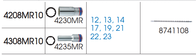 Bộ đầu tuýp 1/2inch Kingtony 4308MR10 (12-23mm)