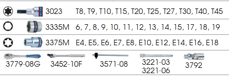 Bộ tuýp 3/8inch Kingtony 3537MR (6-19mm)